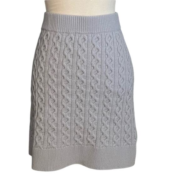 *NWOT Paige Juliet Cable Wool Blend Sweater Skirt in Sky Blue – Sz M - Picture 8 of 11